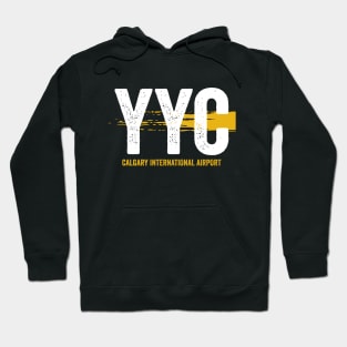 YYC Airport Code Calgary International Airport Hoodie